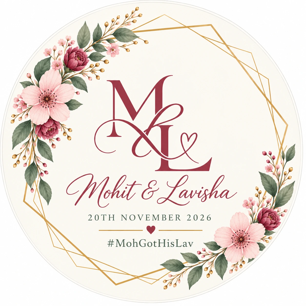 Mohit and Lavisha wedding logo